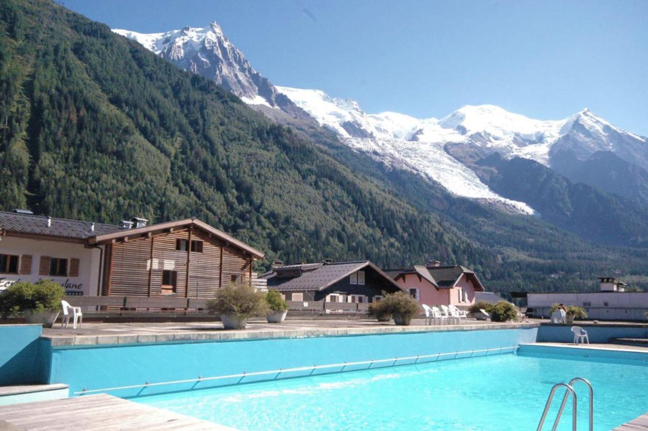 Modern Studio With Mont Blanc View And Pool 샤모니 외부 사진